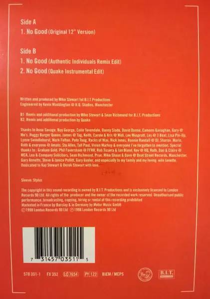 Da Fool - No Good (Formerly Known As "Meet Him At The Blue Oyster Bar"), Electronic, Trance, 1998 - FFRR, UK, Vinyl 1x 12", 3
