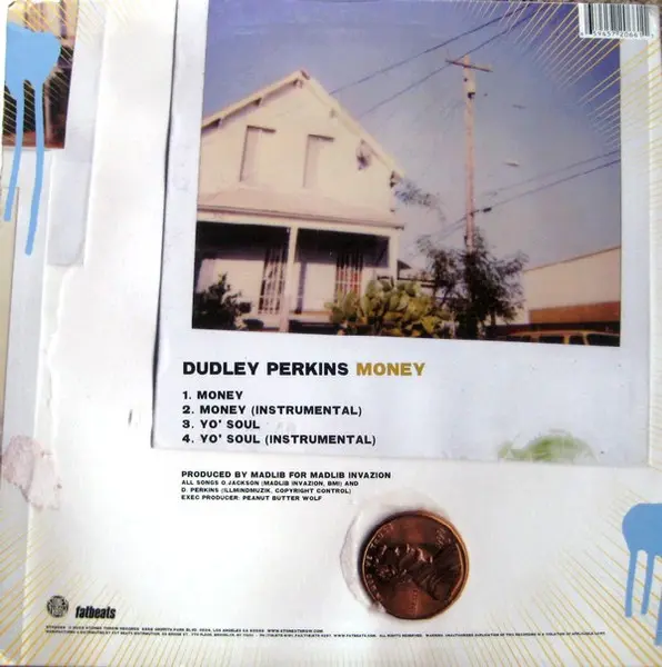 Dudley Perkins - Money - 2003 - Conscious, Neo Soul - Stones Throw Records - Vinyl 1x 12", 33 ⅓ RPM