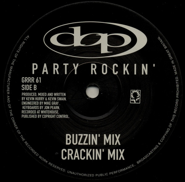 D.O.P. - Party Rockin', Electronic, Progressive House, Techno, 1993 - Guerilla, UK, Vinyl 1x 12", 33 ⅓ RPM
