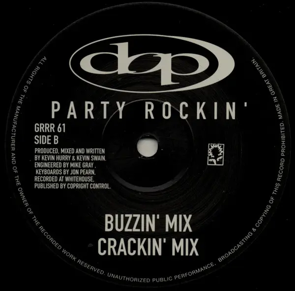 D.O.P. - Party Rockin', Electronic, Progressive House, Techno, 1993 - Guerilla, UK, Vinyl 1x 12", 33 ⅓ RPM