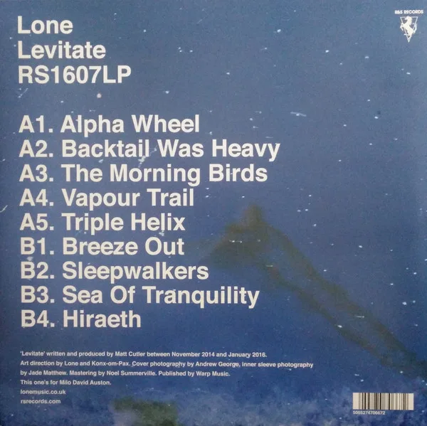Album cover for Levitate by Lone (2)