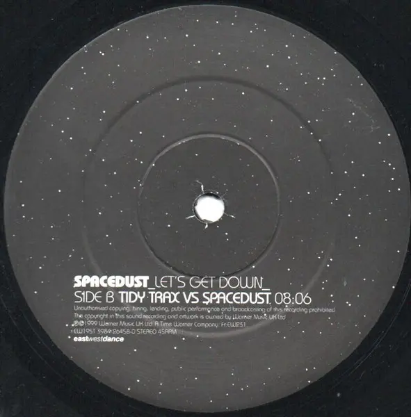 Spacedust - Let's Get Down, Electronic, Disco, House, 1999 - EastWestDance, UK, Vinyl 1x 12", 45 RPM