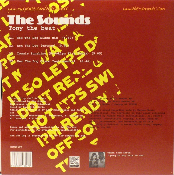 Album cover for Tony The Beat by Sounds, The