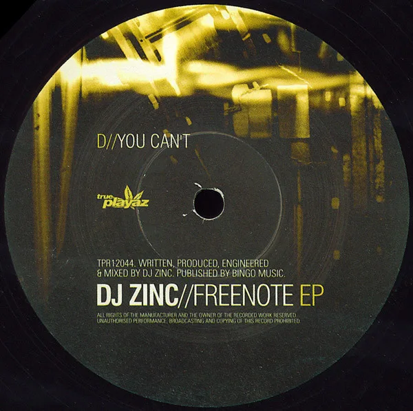 Album cover for Freenote EP by DJ Zinc