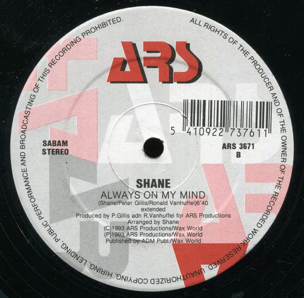 Album cover for Always On My Mind by Shane (82)