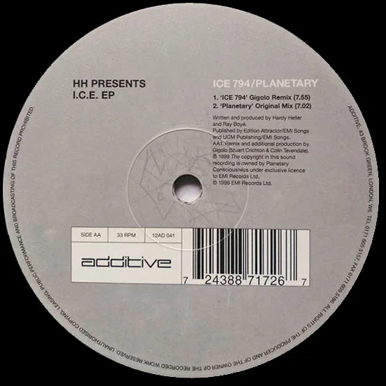 Album cover for I.C.E. EP by Hardy Heller