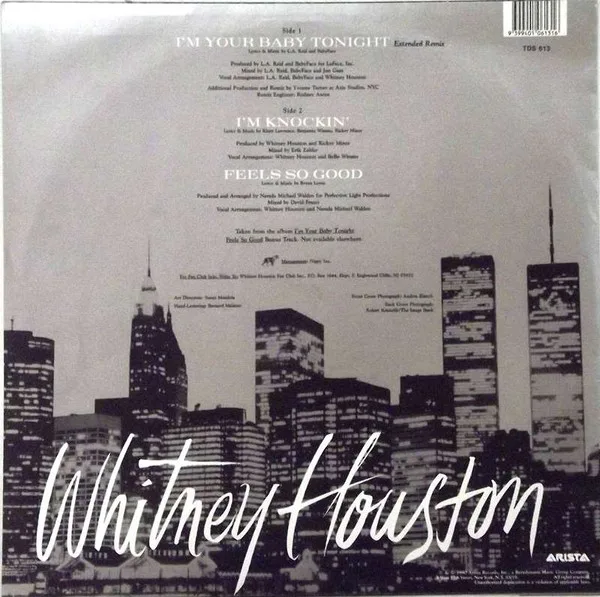 Album cover for I'm Your Baby Tonight by Whitney Houston