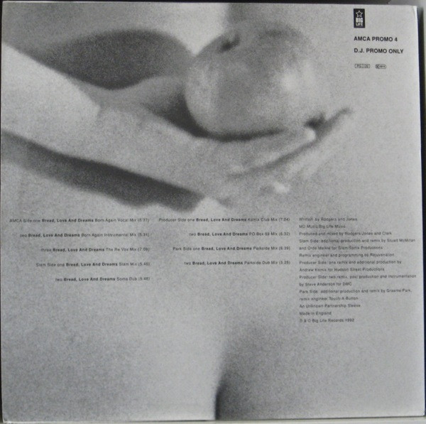 A Man Called Adam - Bread, Love And Dreams, Electronic, House, 1992 - Big Life, UK, Vinyl 2x 12", 33 ⅓ RPM, Promo