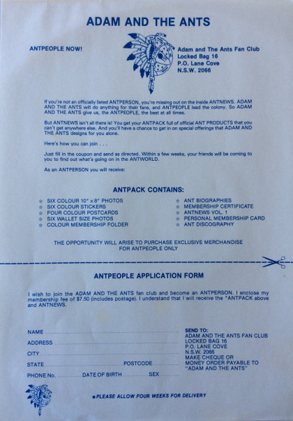 Adam And The Ants - Prince Charming, Rock, New Wave, Pop Rock, 1981 - CBS, Australia, Vinyl 1x LP, Album, Stereo Gatefold