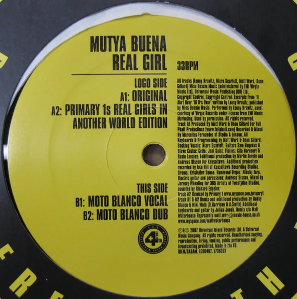 Album cover for Real Girl by Mutya Buena