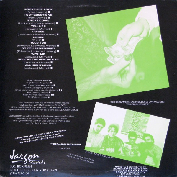 Lotus STP - Million Dollar Ring, Rock, Garage Rock, Indie Rock, 1987 - Jargon Records, US, Vinyl 1x LP, Album