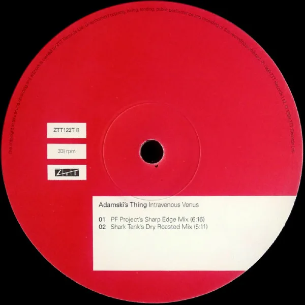 Album cover for Intravenous Venus by Adamski's Thing