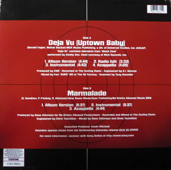 Album cover for Deja Vu (Uptown Baby) by Lord Tariq & Peter Gunz