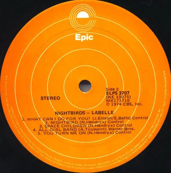 LaBelle - Nightbirds, Funk / Soul, Disco, 1974 - Epic, Australia, Vinyl 1x LP, Album