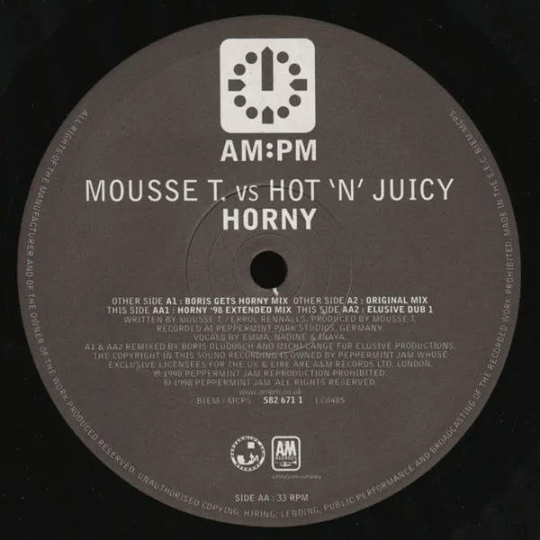 Album cover for Horny (Boris Dlugosch Mixes) by Mousse T. Vs Hot 'N' Juicy