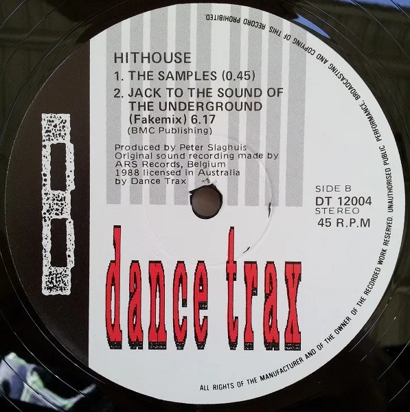 Album cover for Jack To The Sound Of The Underground by Hithouse