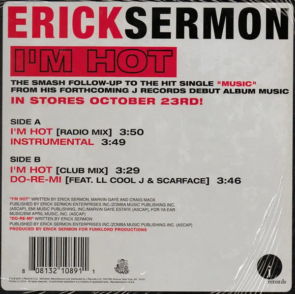 Album cover for I'm Hot by Erick Sermon
