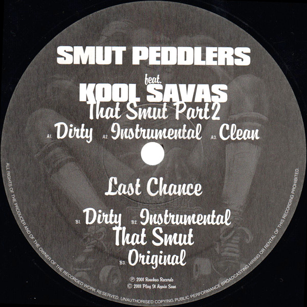 Smut Peddlers Feat. Kool Savas - That Smut Part 2, Hip Hop, 2001 - Rawkus, Germany, Vinyl 1x 12", 33 ⅓ RPM, EP