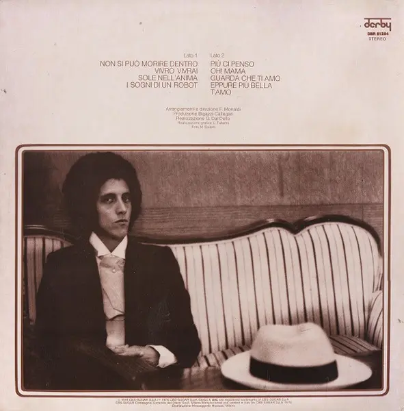 Gianni Bella - Sogni Di Un Robot - 1976 - Pop Rock, Vocal - Derby - Vinyl 1x LP, Album, Stereo Gatefold