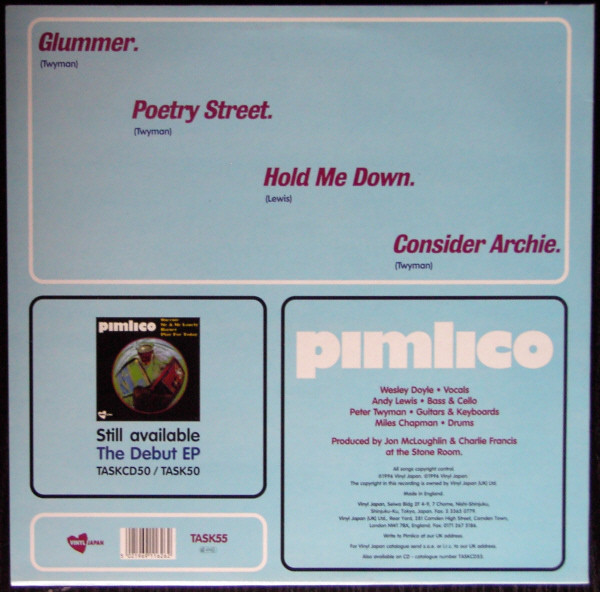 Pimlico - A Glummer Quartet, Rock, Indie Rock, 1996 - Vinyl Japan, UK & Europe, Vinyl 1x 12"