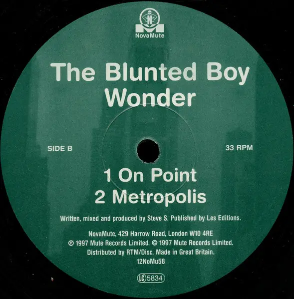Blunted Boy Wonder, The - Crossroads, Electronic, Techno, 1997 - NovaMute, UK, Vinyl 1x 12", 33 ⅓ RPM