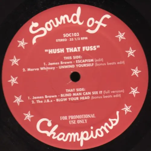 Various - Hush That Fuss, Funk / Soul, 2004 - Sound Of Champions, US, Vinyl 1x 12", Unofficial Release