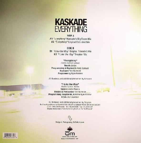 Kaskade - Everything, Electronic, Deep House, House, 2005 - OM Records, US, Vinyl 1x 12", 33 ⅓ RPM