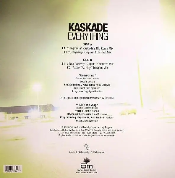 Kaskade - Everything, Electronic, Deep House, House, 2005 - OM Records, US, Vinyl 1x 12", 33 ⅓ RPM