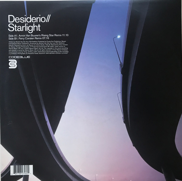 Desiderio - Starlight, Electronic, Progressive Trance, Trance, 2000 - Code Blue, UK, Vinyl 1x 12", 45 RPM