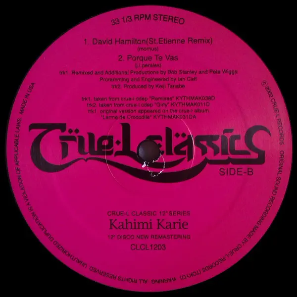Kahimi Karie - Take It Easy My Brother Charlie, Electronic, House, 2002 - Crue-L Records, Japan, Vinyl 1x 12", 33 ⅓ RPM, Rema