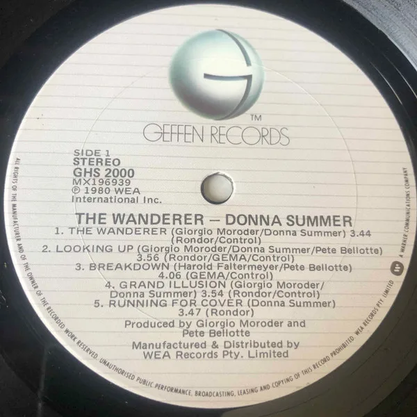 Album cover for The Wanderer by Donna Summer