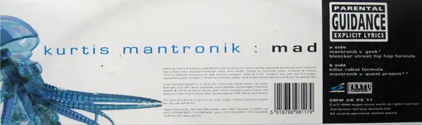 Kurtis Mantronik - Mad, Electronic, Hip Hop, Breakbeat, Drum n Bass, 1998 - OMW (Oxygen Music Works), UK, Vinyl 1x 12"