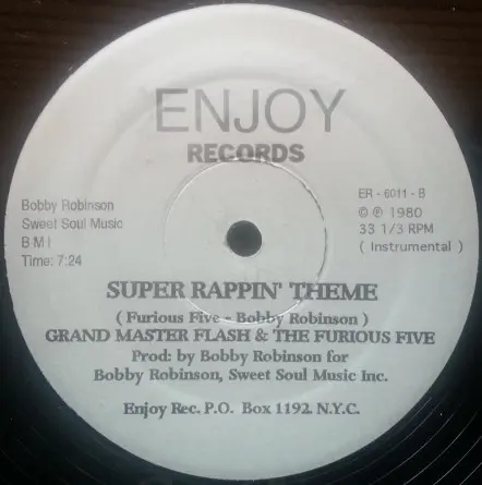 Grandmaster Flash & The Furious Five - Super Rappin' No.2, Hip Hop, Enjoy Records, US, Vinyl 1x 12", 33 ⅓ RPM