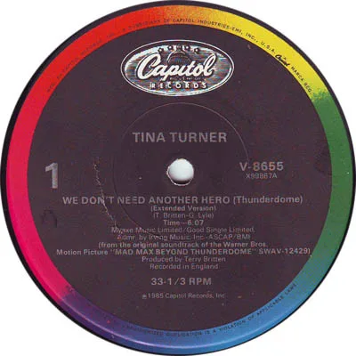 Album cover for We Don't Need Another Hero (Thunderdome) by Tina Turner