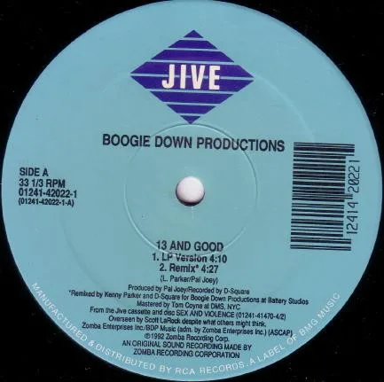 Album cover for 13 And Good by Boogie Down Productions
