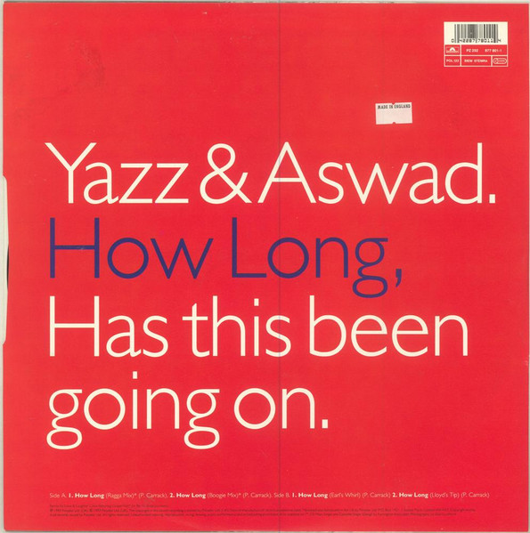 Album cover for How Long by Yazz & Aswad