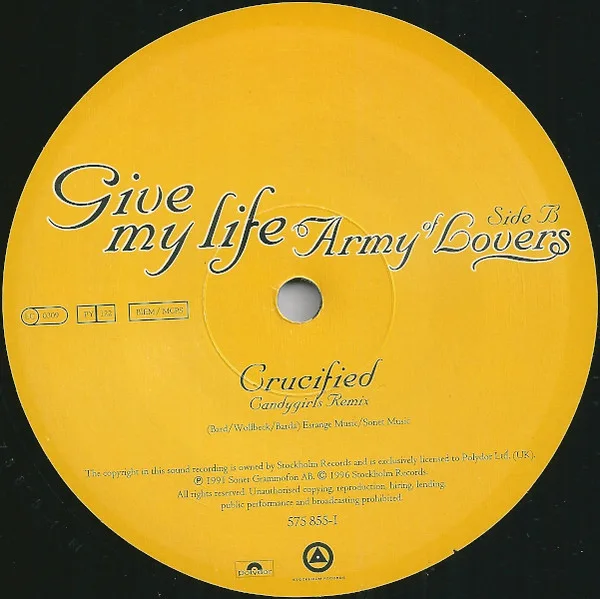 Album cover for Give My Life by Army Of Lovers