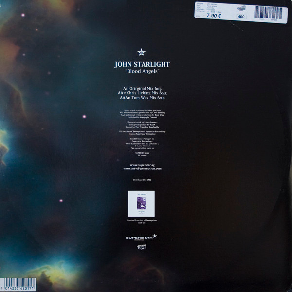 Album cover for Blood Angels by John Starlight