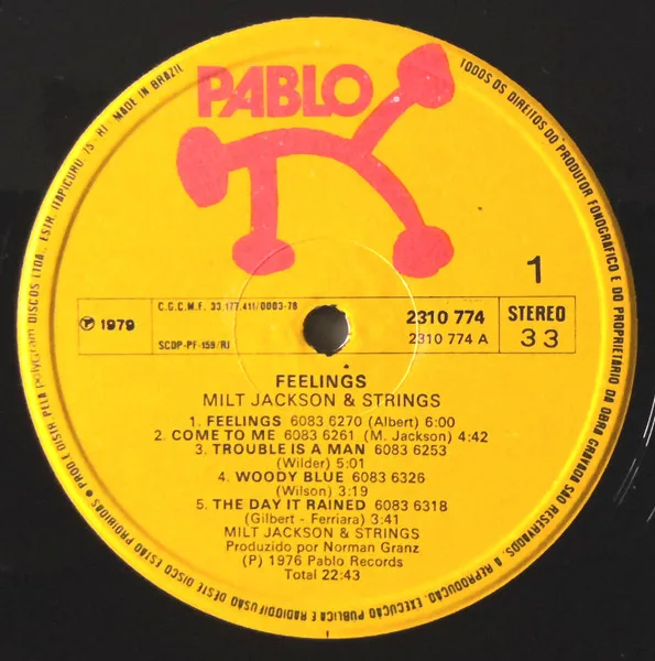 Album cover for Feelings by Milt Jackson & Strings