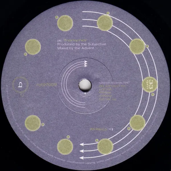 Subjective, The - Tremmer / Critical, Electronic, Techno, 1997 - Rotation Records, UK, Vinyl 1x 12", 45 RPM