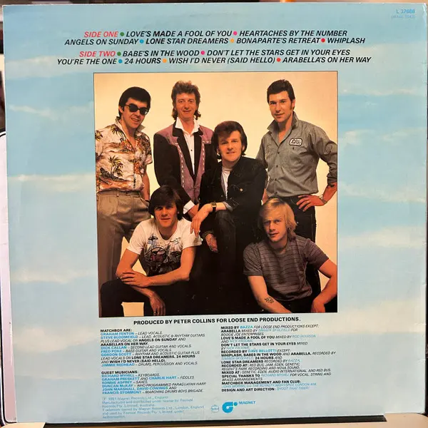 Matchbox (3) - Flying Colours, Rock, Rockabilly, 1981 - Magnet (2), Australia, Vinyl 1x LP, Album