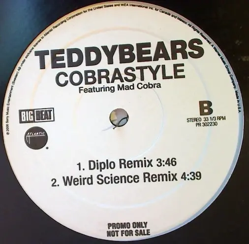 Teddybears Sthlm - Cobrastyle, Electronic, Pop, Reggae, Rock, Electro, Indie Rock, Ragga, 2006 - Big Beat, US, Vinyl 1x 12", 
