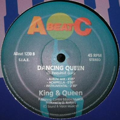 King & Queen - Dancing Queen, Electronic, Eurobeat, 1996 - A.Beat-C., Italy, Vinyl 1x 12", 45 RPM, Stereo