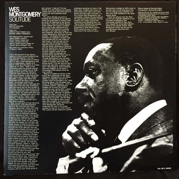 Wes Montgomery - Solitude, Jazz, Bop, 1981 - Affinity, Japan, Vinyl 1x LP, Album, Mono