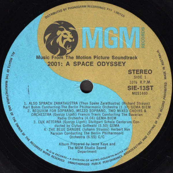 Album cover for 2001 - A Space Odyssey (Music From The Motion Picture Soundtrack) by Various