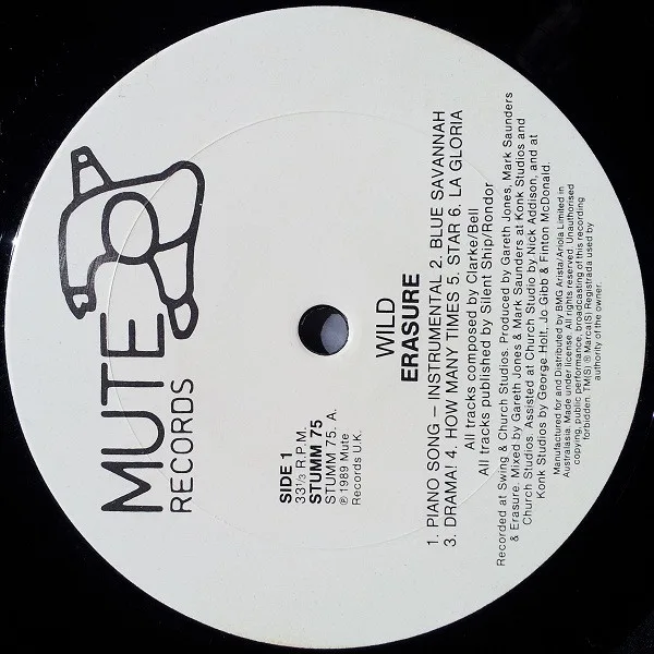 Album cover for Wild! by Erasure