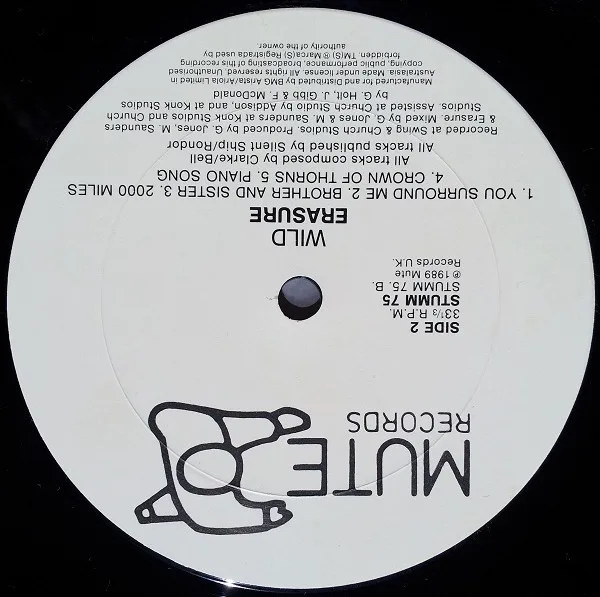 Album cover for Wild! by Erasure