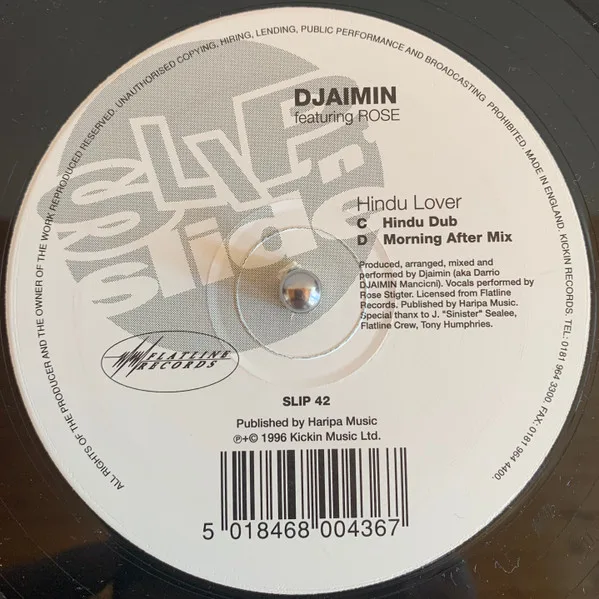 Album cover for Hindu Lover by Djaimin Featuring Rose