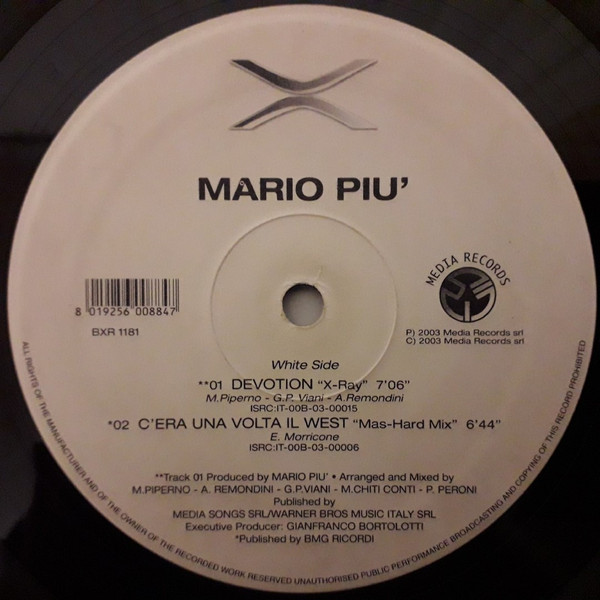 Mario Più - Devotion, Electronic, Progressive Trance, Trance, 2003 - BXR, Italy, Vinyl 1x 12"