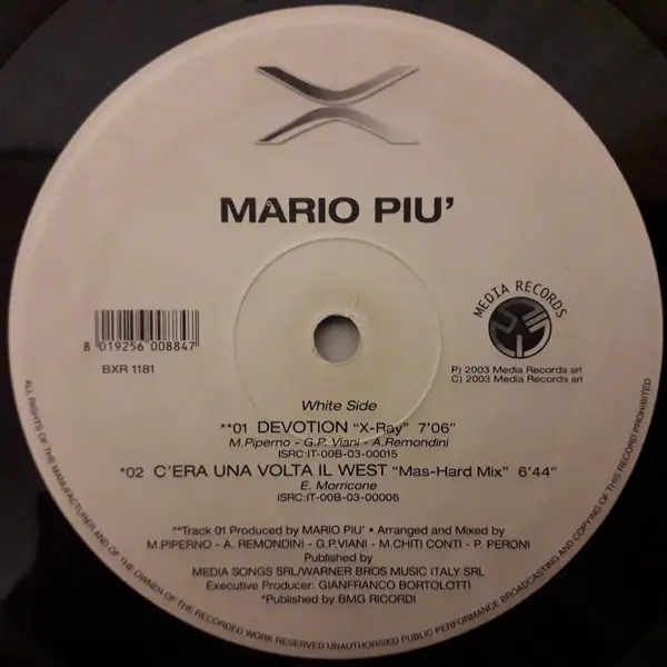 Mario Più - Devotion, Electronic, Progressive Trance, Trance, 2003 - BXR, Italy, Vinyl 1x 12"